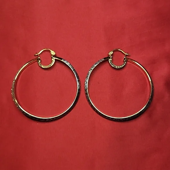 Simone I. Smith Two tone Silver & Gold Earings New